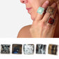 kvadratisk ring, store ringer, store smykker, festsmykker, kule ringer, tøffe ringer, tøffe smykker, kule smykker, kortreist mote, smykker av norsk stein, norsk smykkedesigner, amasonitt, larvikitt, rød jaspisbreksje, månestein,  rombeporfyr, smykker av norske bergarter, gave til kjæreste, gave til henne, unike smykker, bursdagsgave