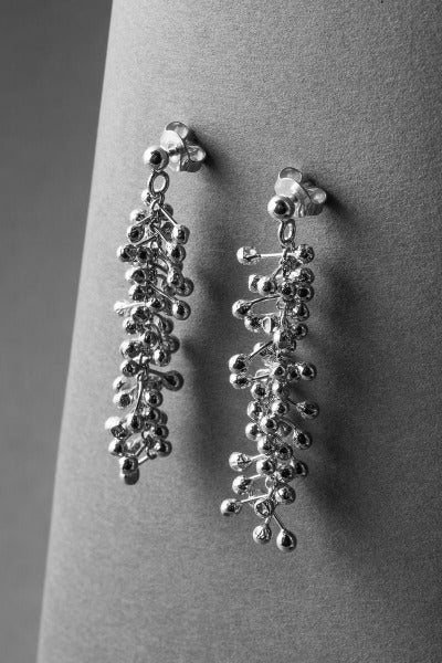 sølv ørepynt, øredobber, statement smykker, unike sølvsmykker, laget av sølvsmed, gullsmed, norwegian jewelry, skandinavisk smykkedesign